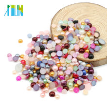 Top-Qualität Mix Farbe Kunststoff Perle abs halbe Perlen Perlen für Handy Shell